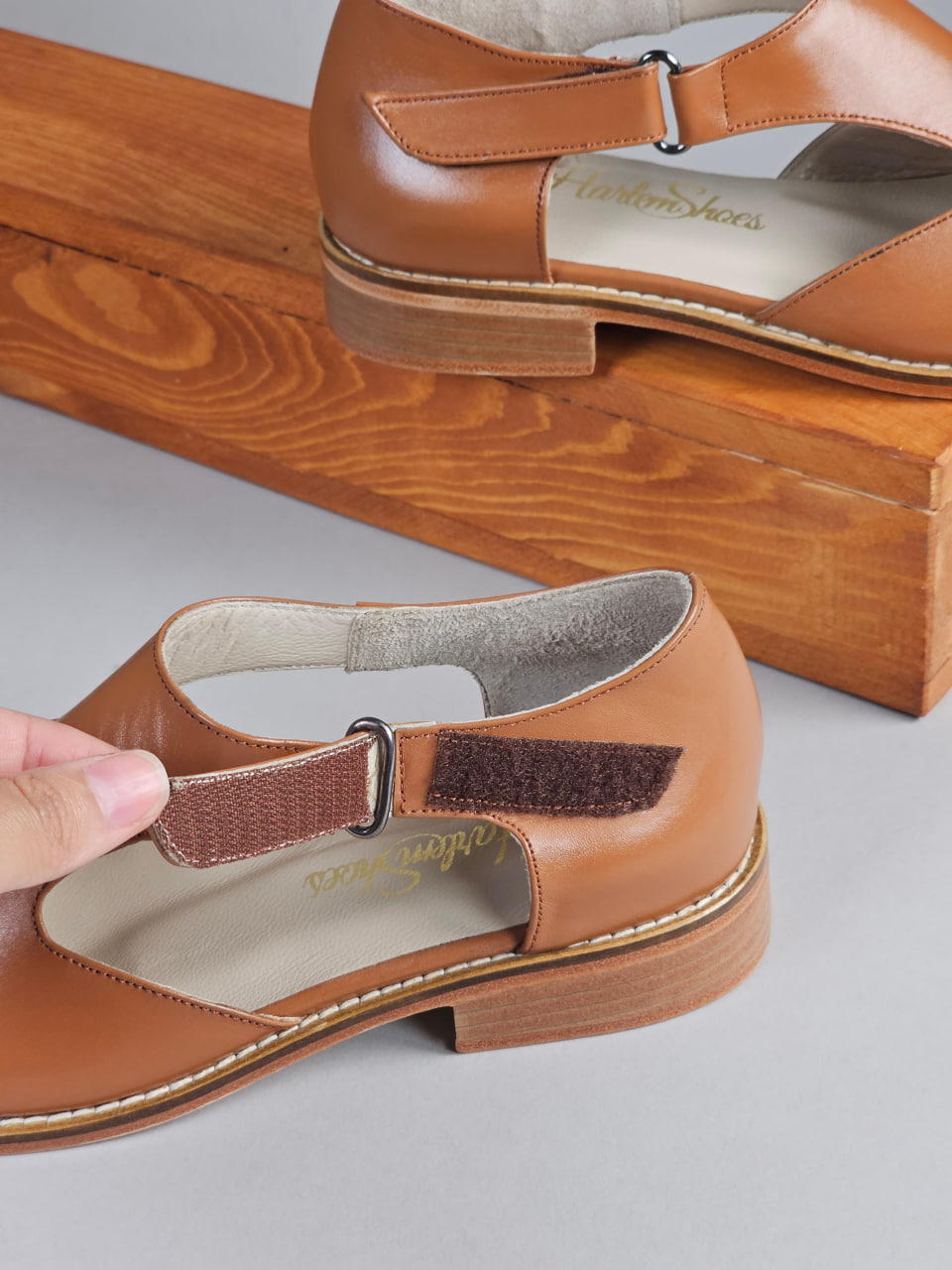 Milan Light Brown Leather 2 cm heel