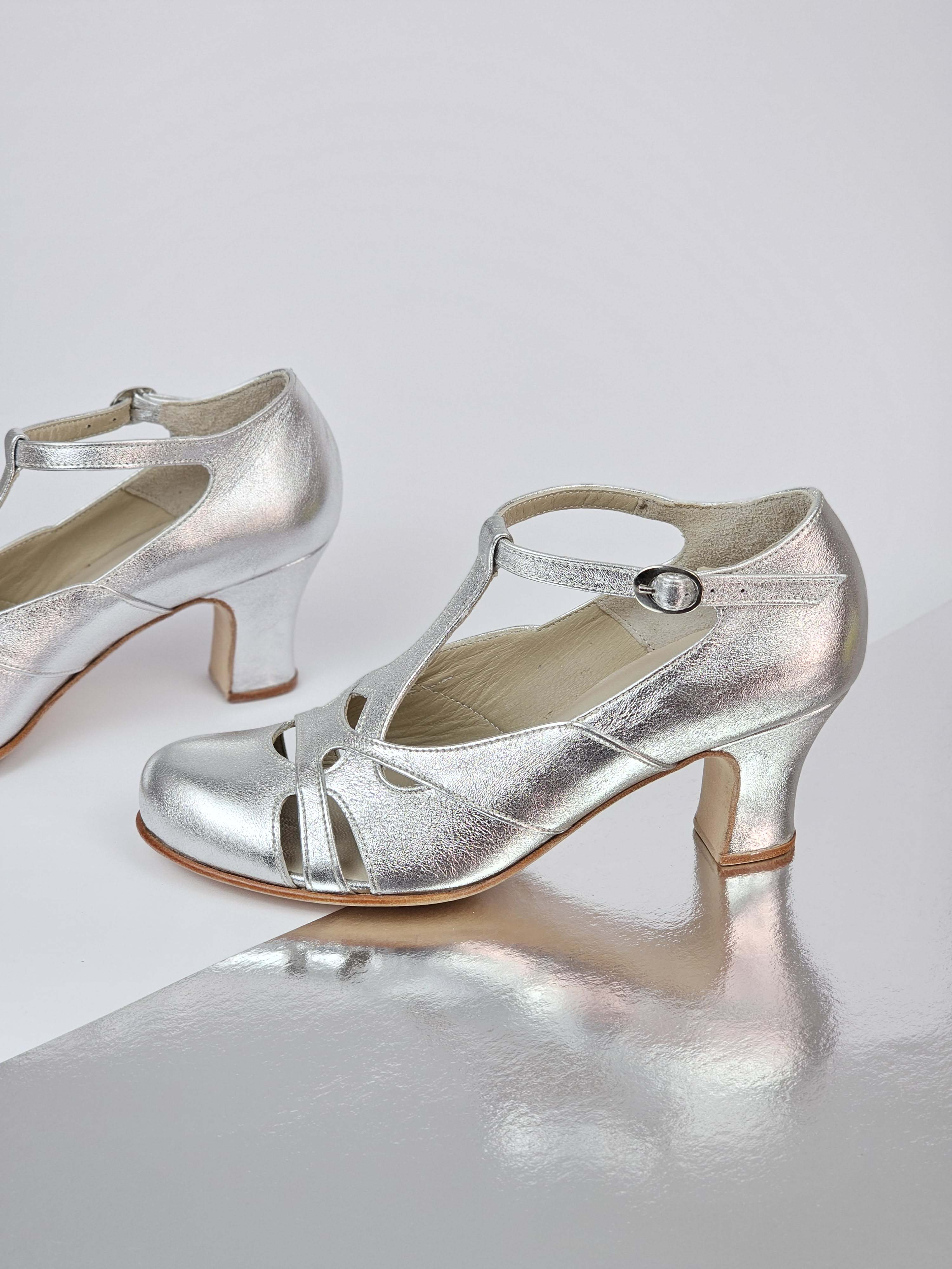 Spring Silver Leather 6 cm heel