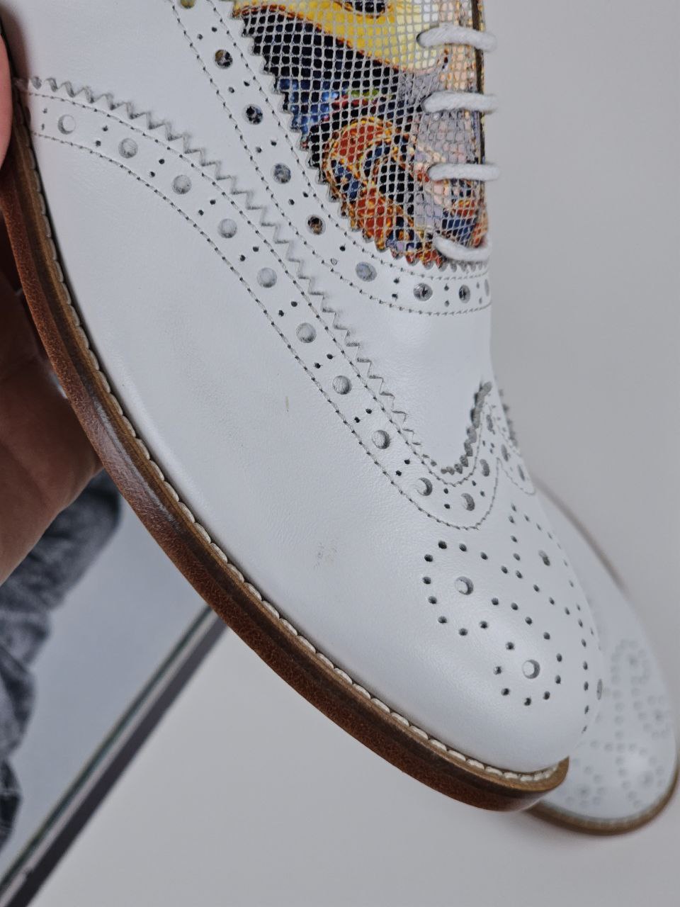 Brogue White Beauty 2 cm heel