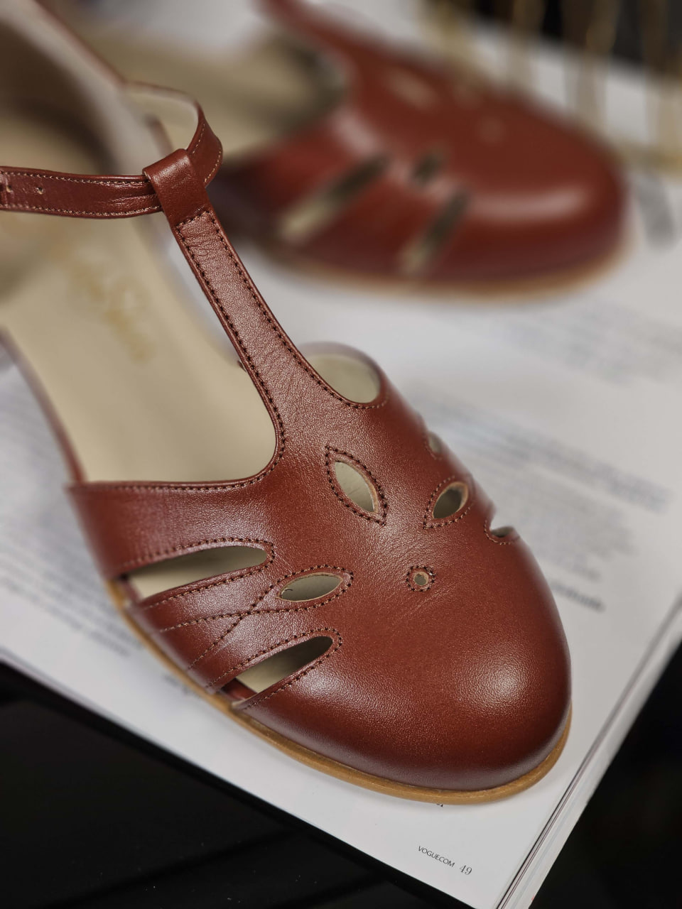 Rosy Brown Leather 3 cm heel