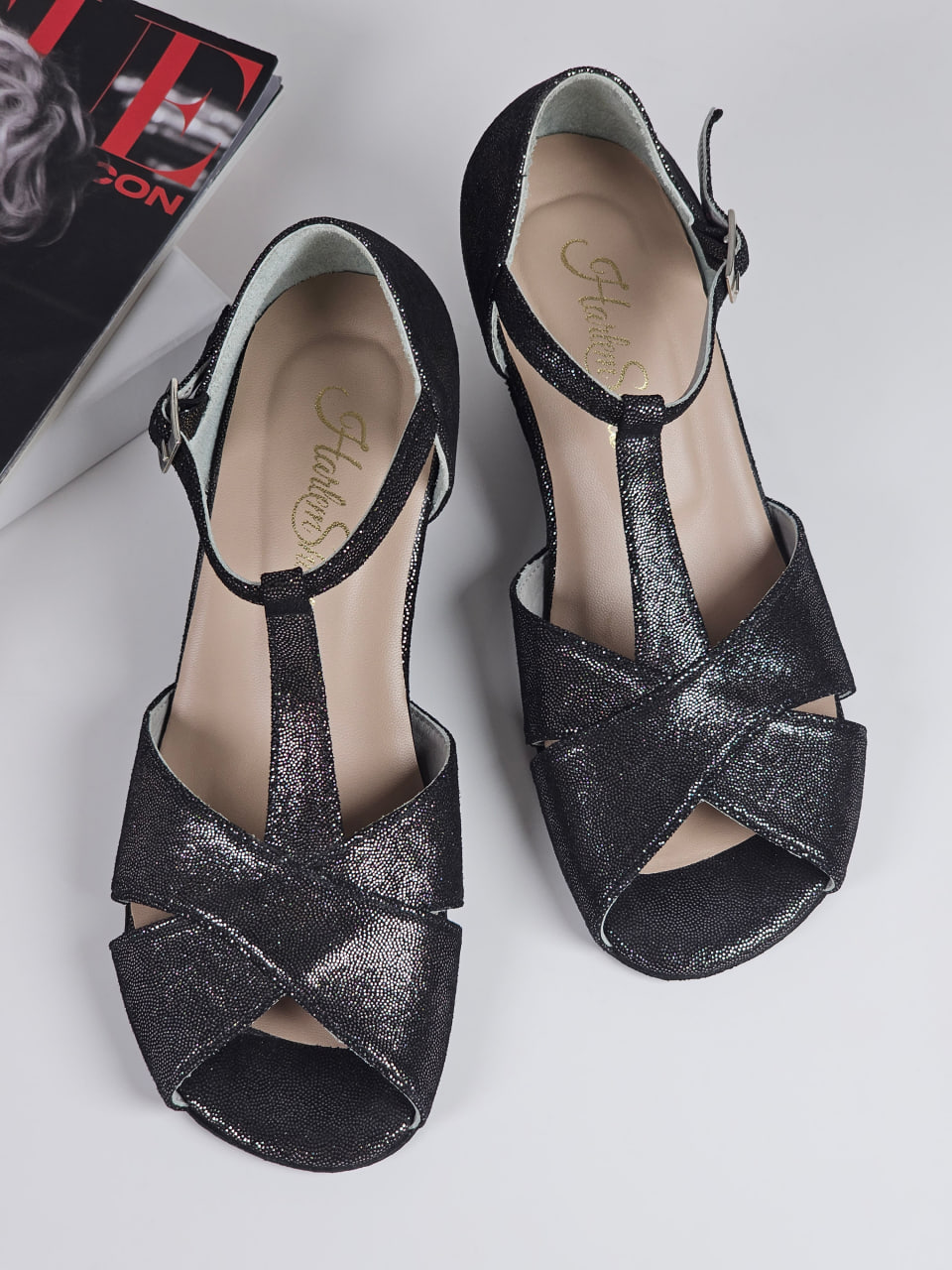 Barefoot Doris Silver Rain Suede 6 cm heel