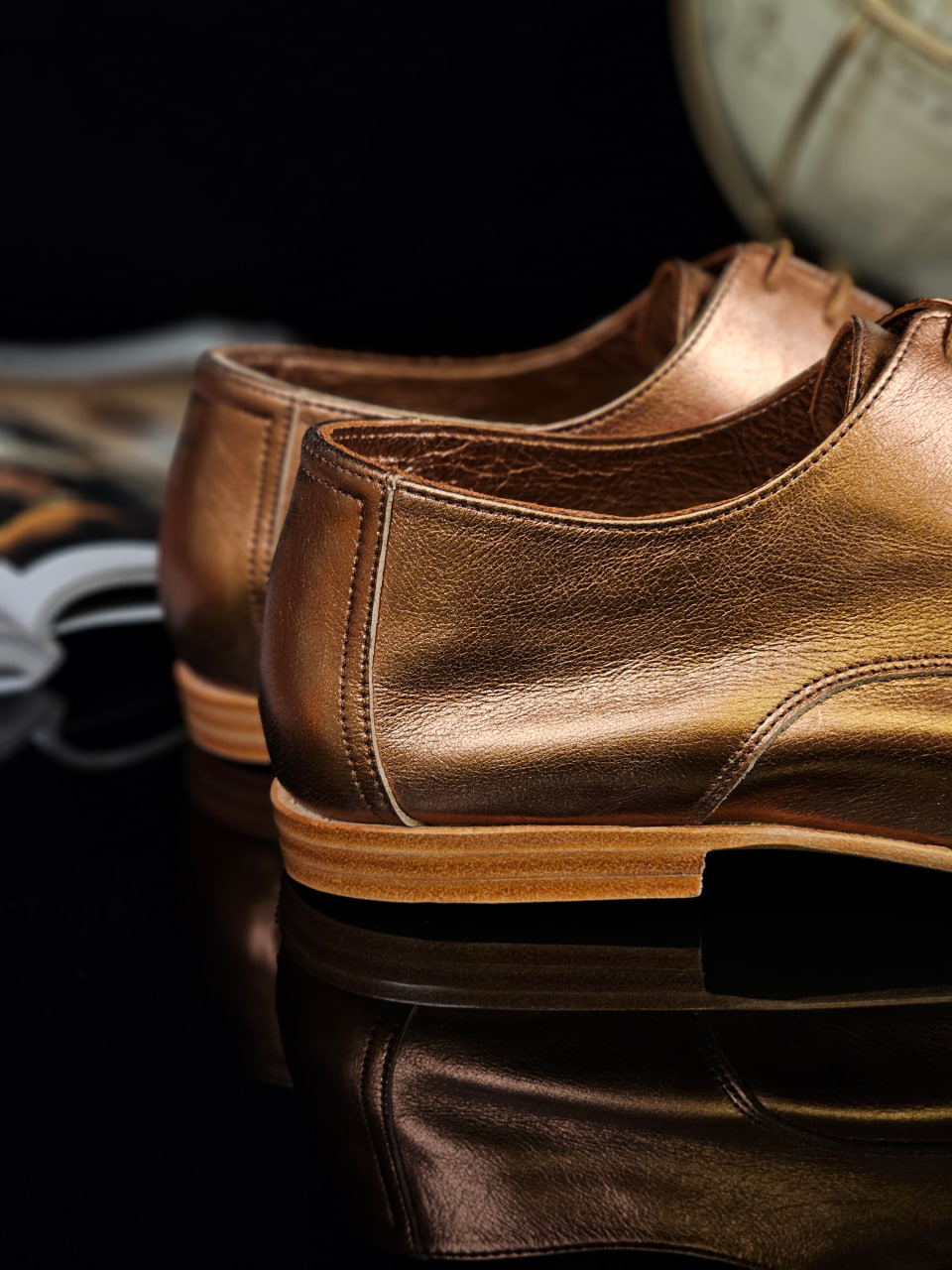Frankie Soft Bronze Leather 1 cm heel