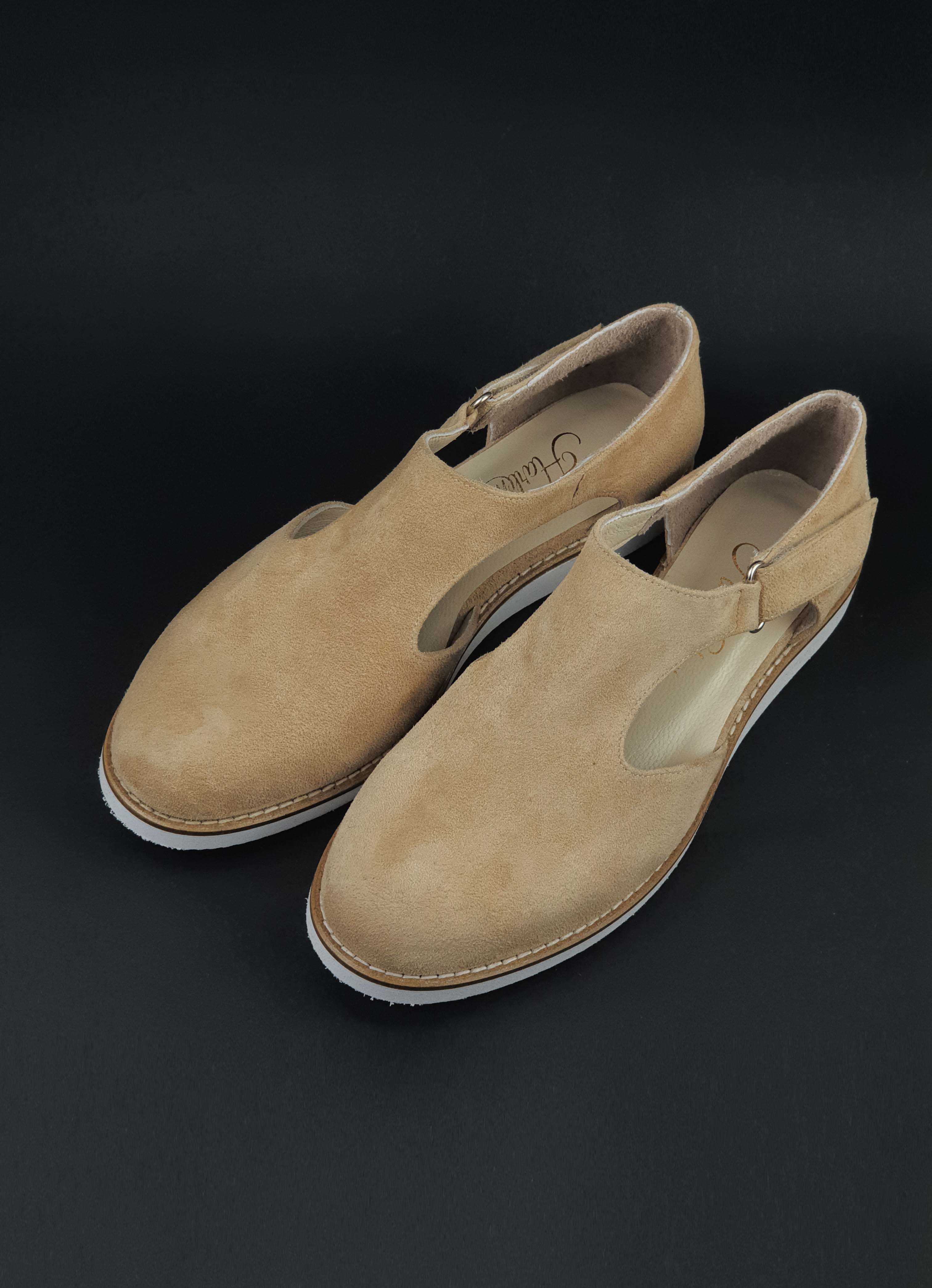 Milan Beige Suede with Eva Sole