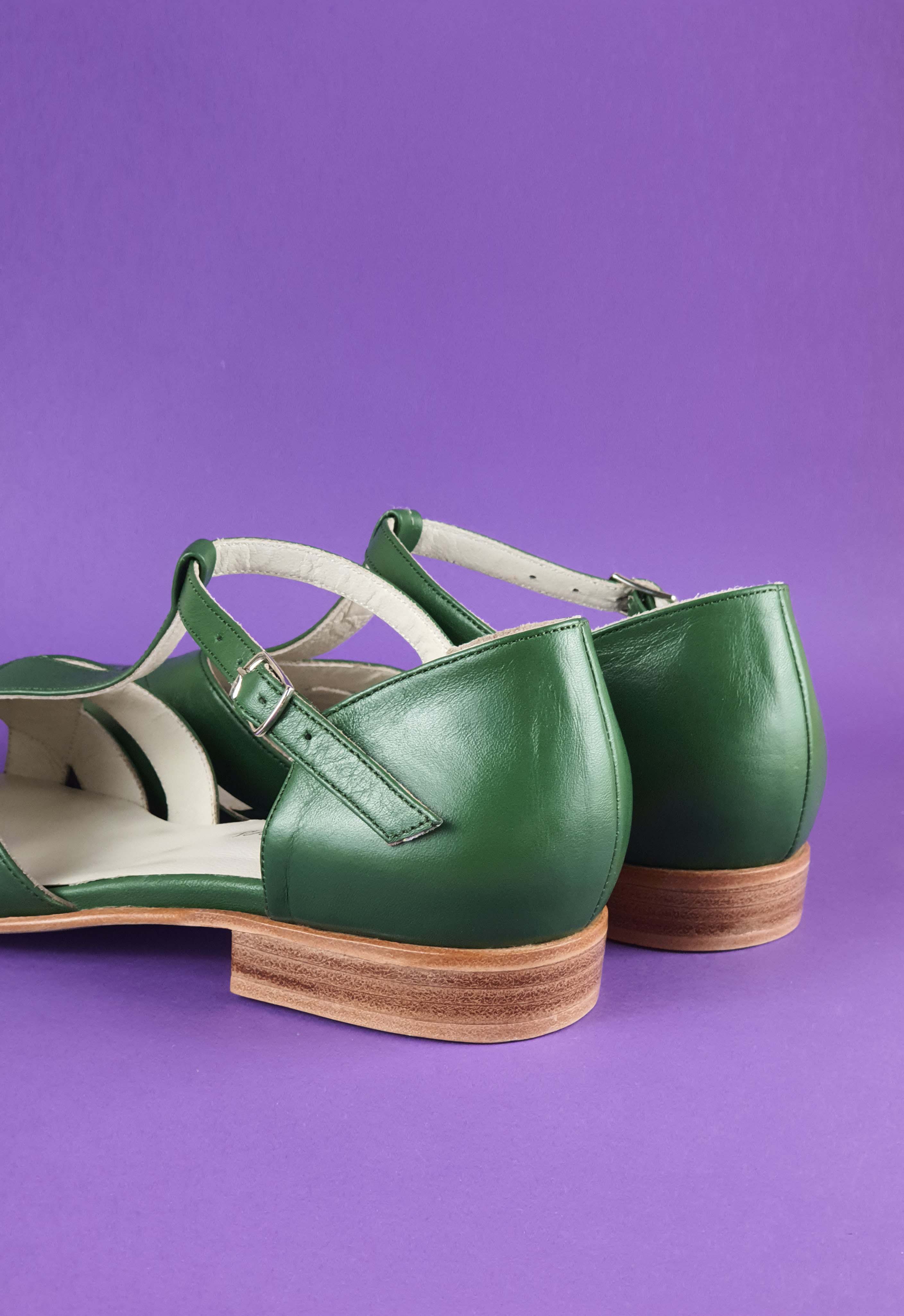 Summer Avocado Green Leather 1.5 cm heel