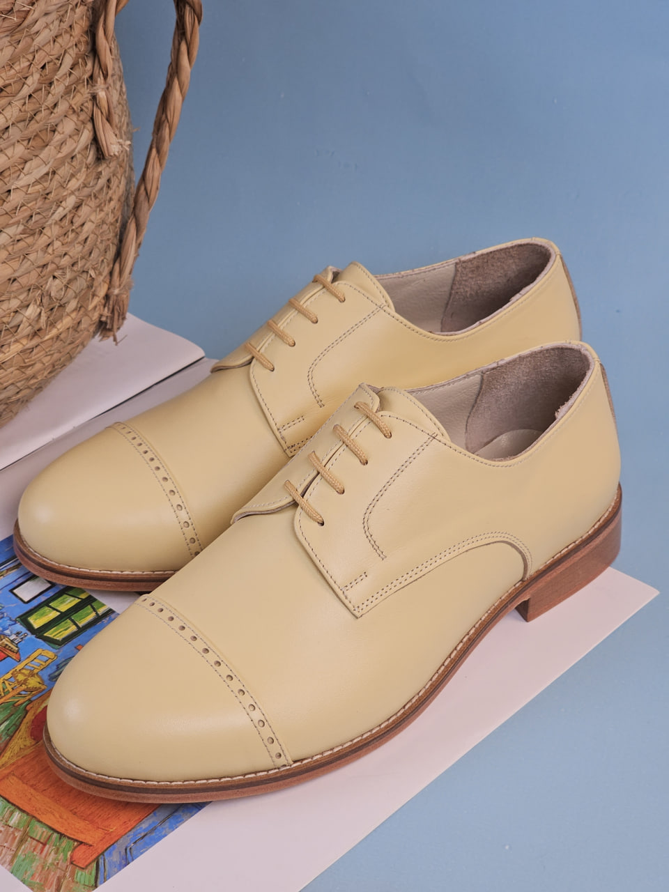 California Lemon Yellow Leather 2 cm heel
