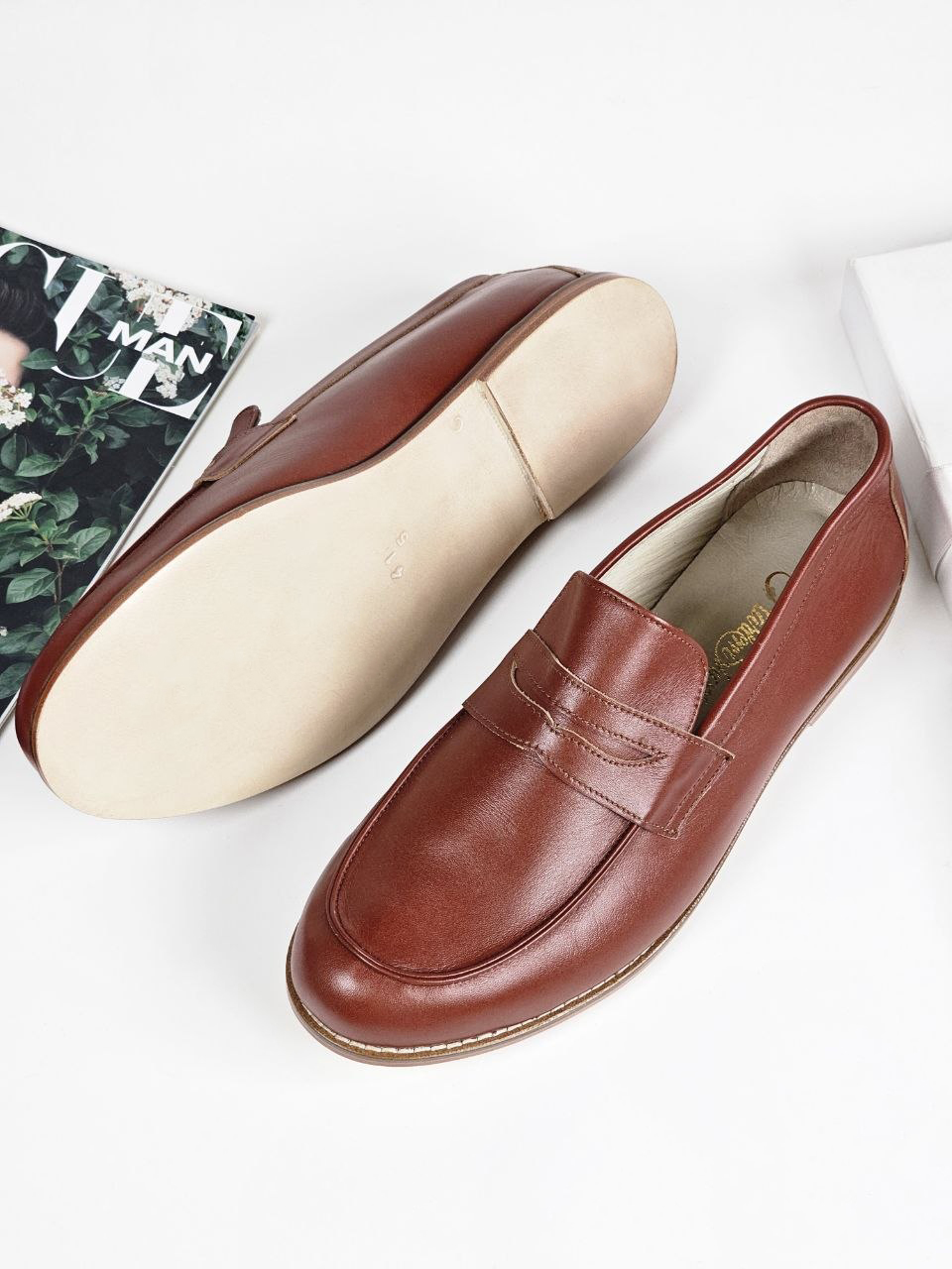 Loafers Brown Leather 0.5 cm heel