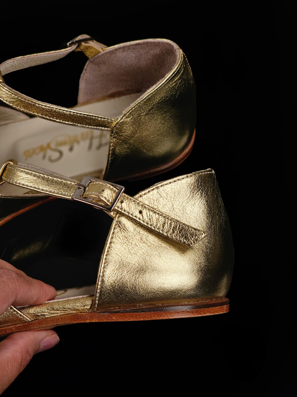 Barefoot Summer Gold Leather Zero Drop
