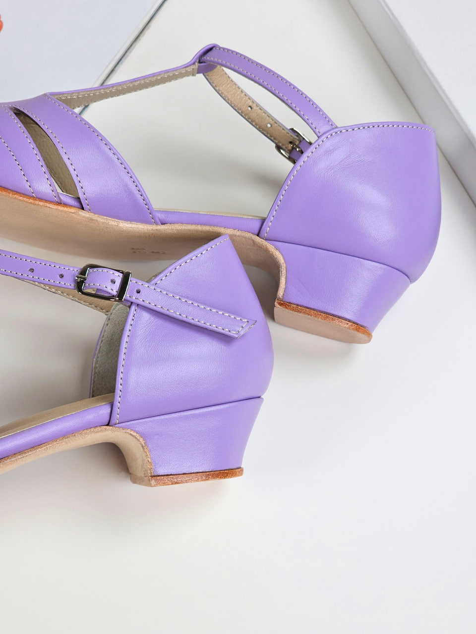 Rosy Lilac Leather 3 cm heel