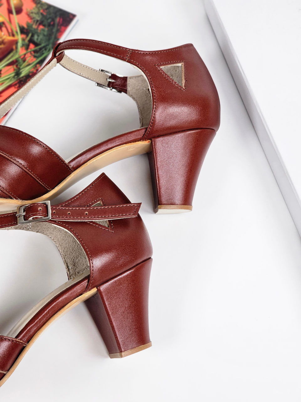 Sugar Brown Leather 6 cm Balboa heels