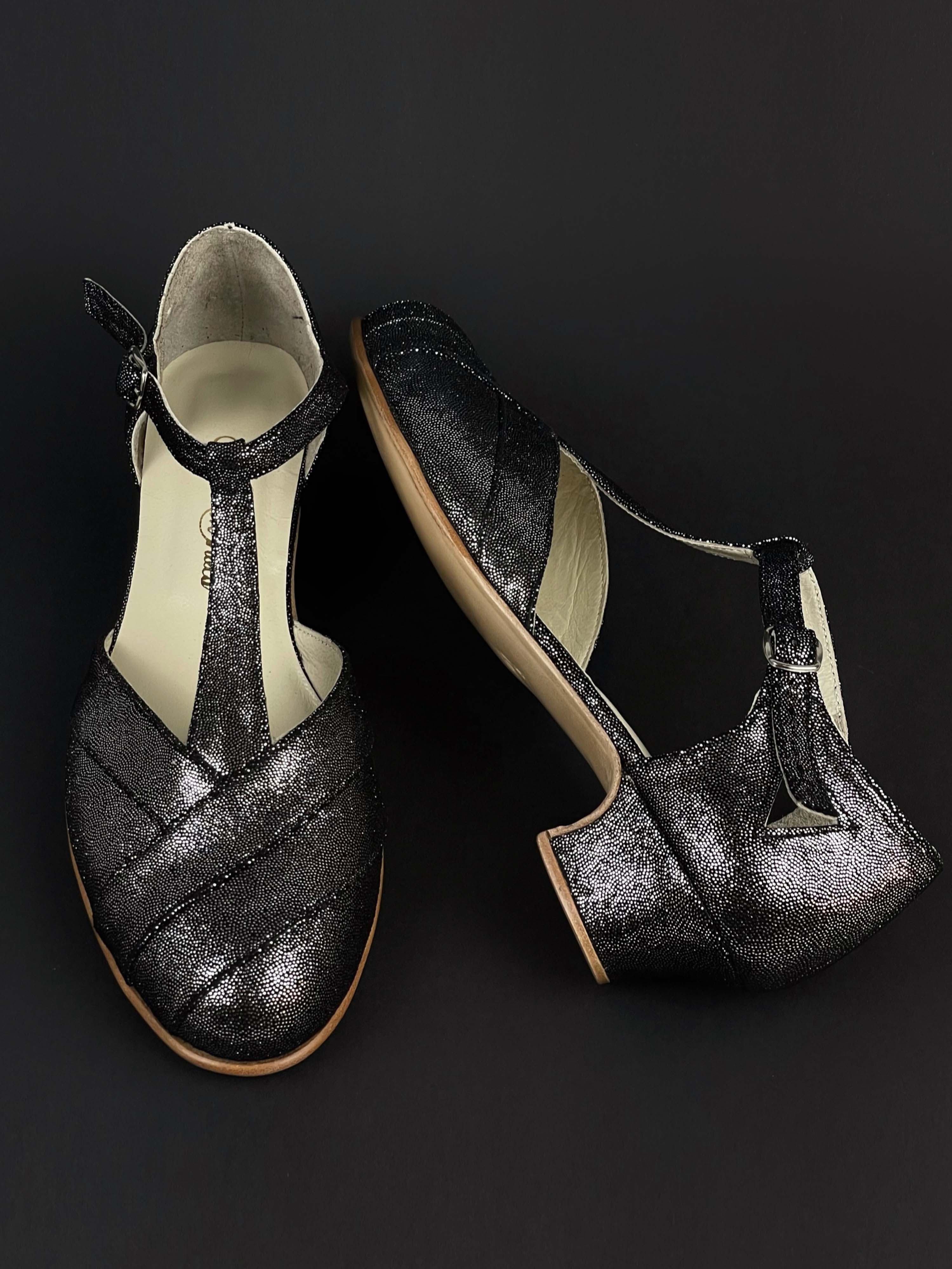 Sugar Silver Rain Suede 4 cm heel