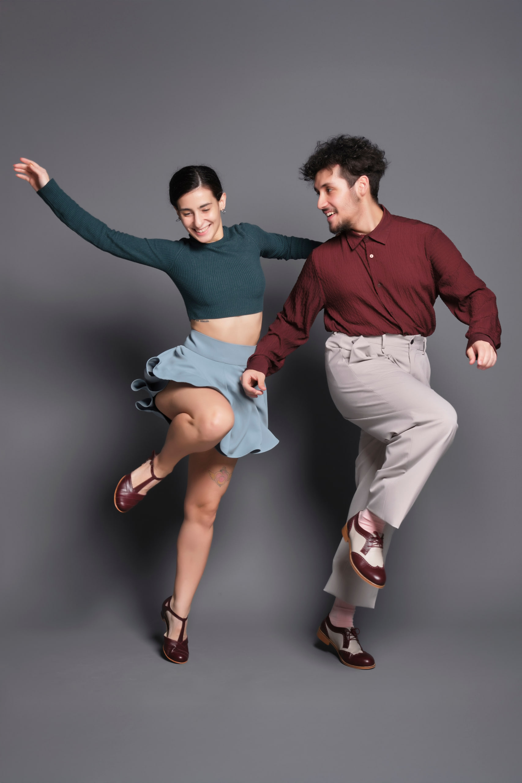 Men Oxfords Brown & Beige Leather 2 cm heel