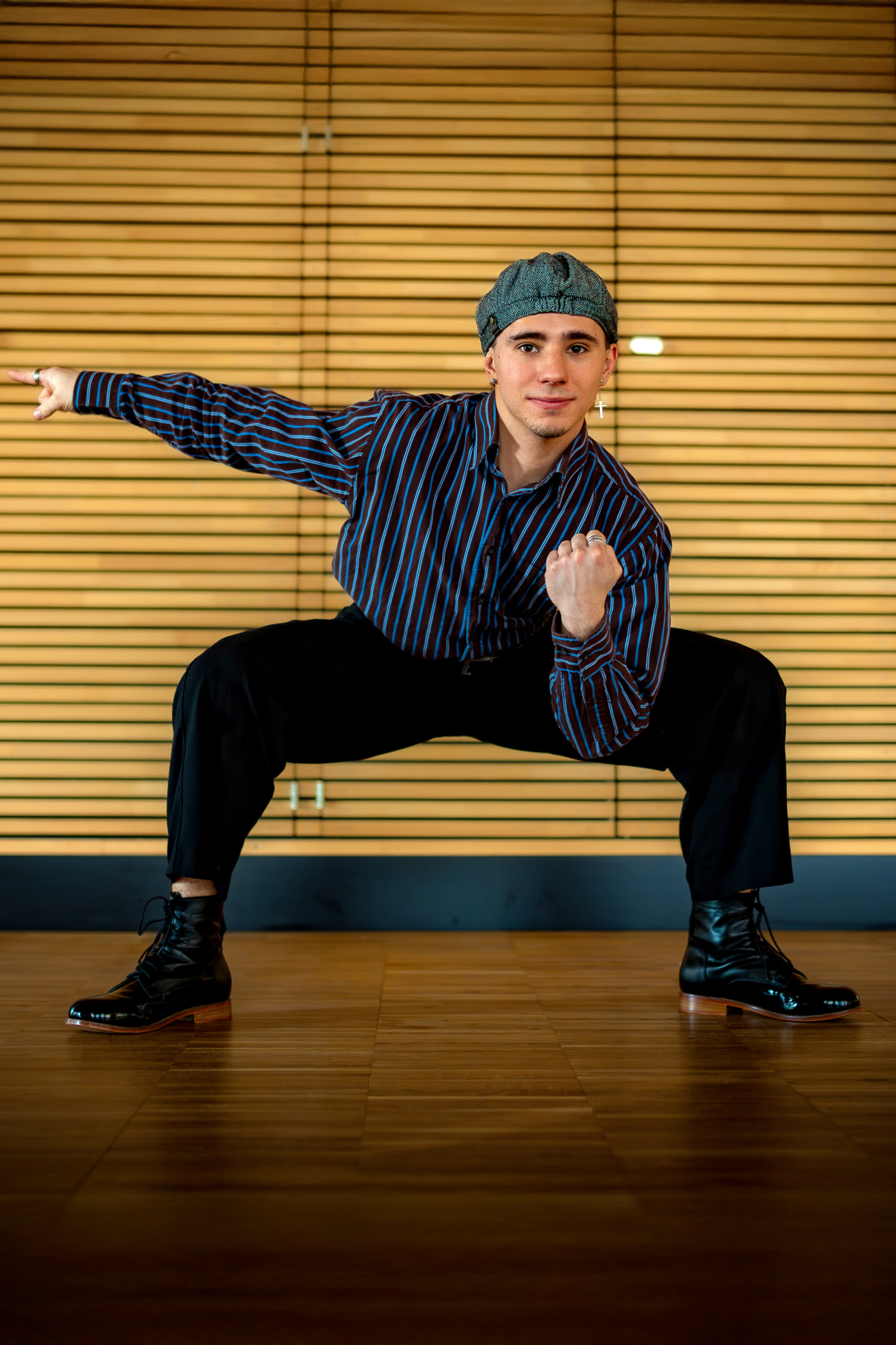 Harlem Boots Mix of Black patent & black leather