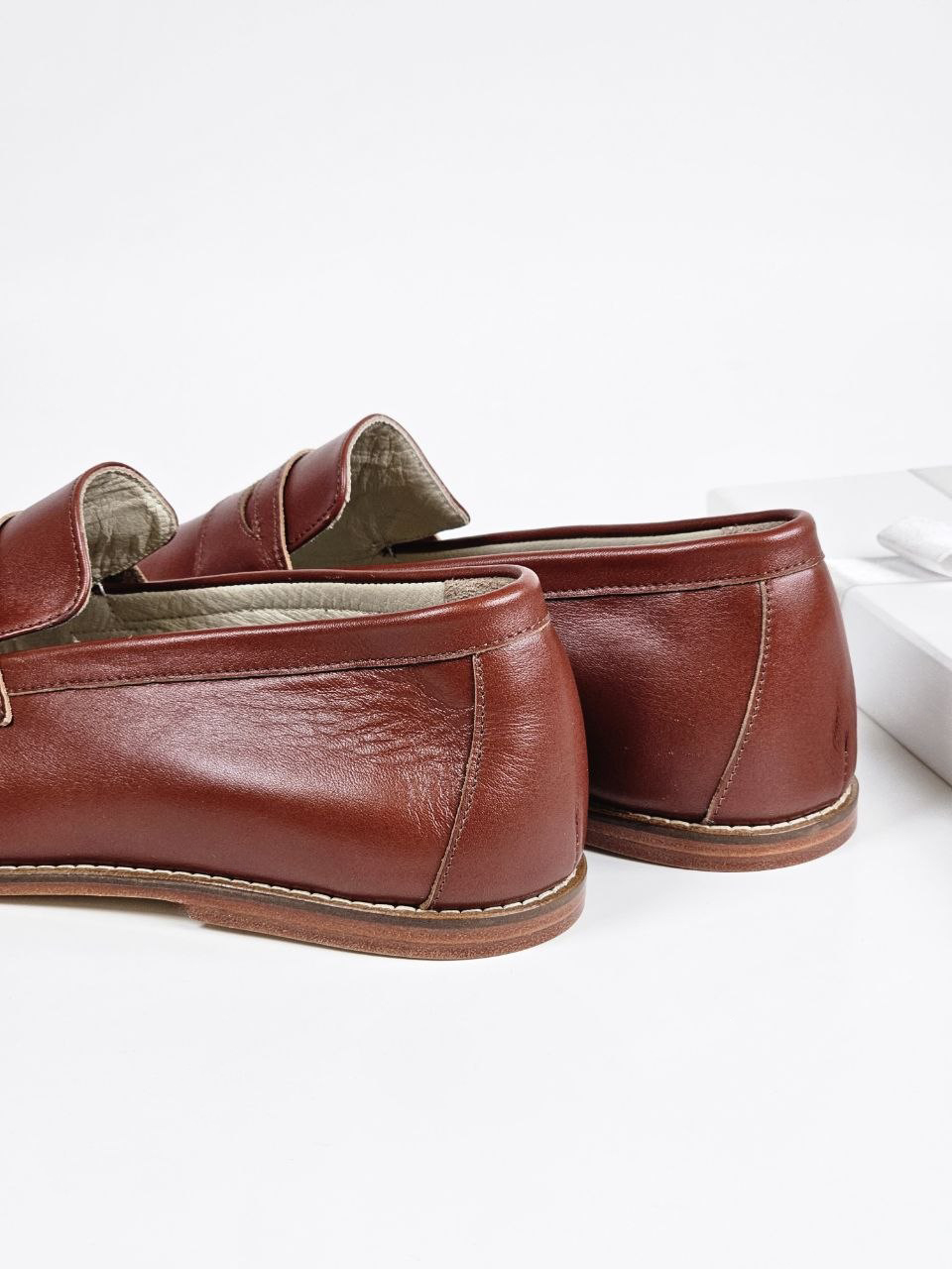 Loafers Brown Leather 0.5 cm heel