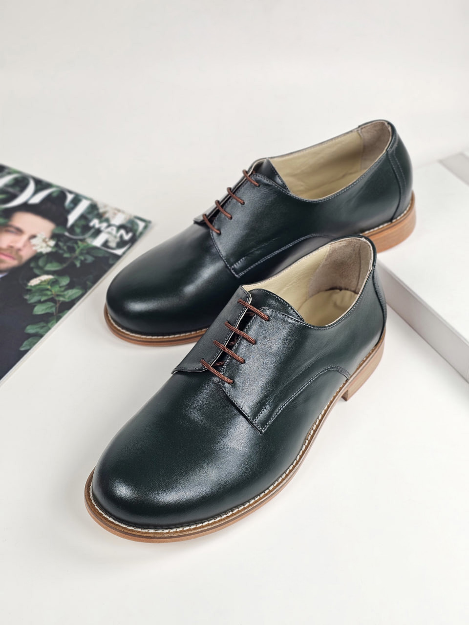 Frankie Classy Jungle Green Leather 2 cm heel