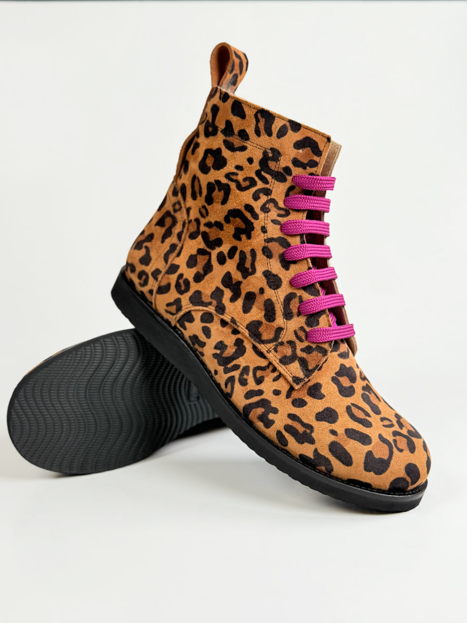Harlem Boots Leopard Suede & Purple Tongue | HS × LaTasha Barnes Edition