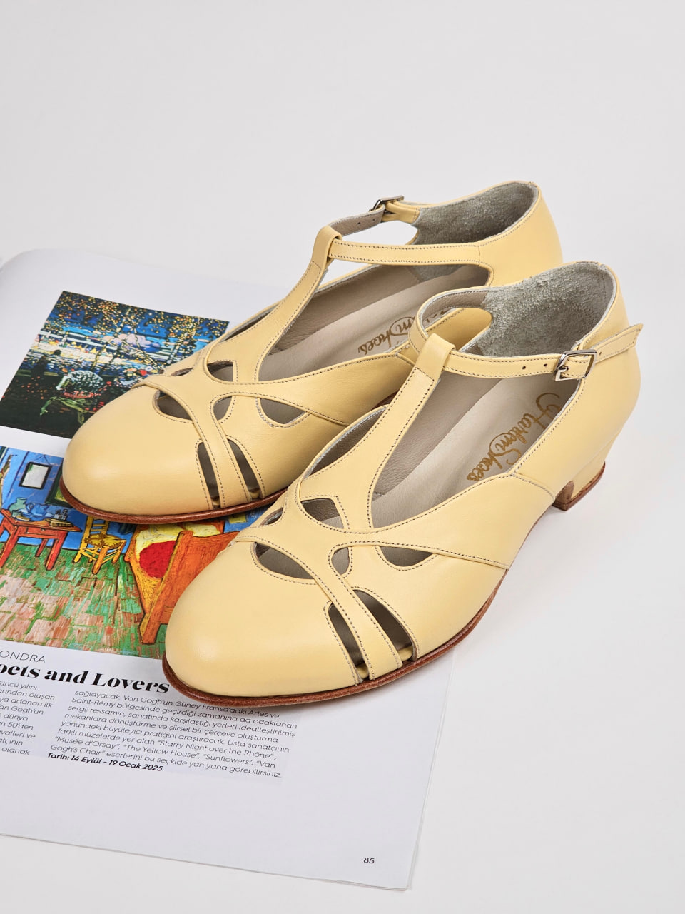 Spring Lemon Yellow Leather 4 cm heel
