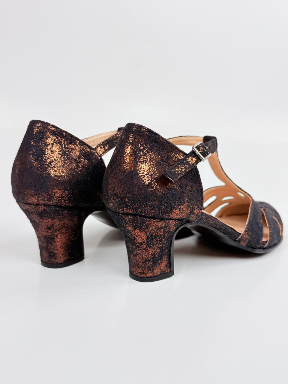 Rosy Vegan Antique Bronze Suede 6 cm heel