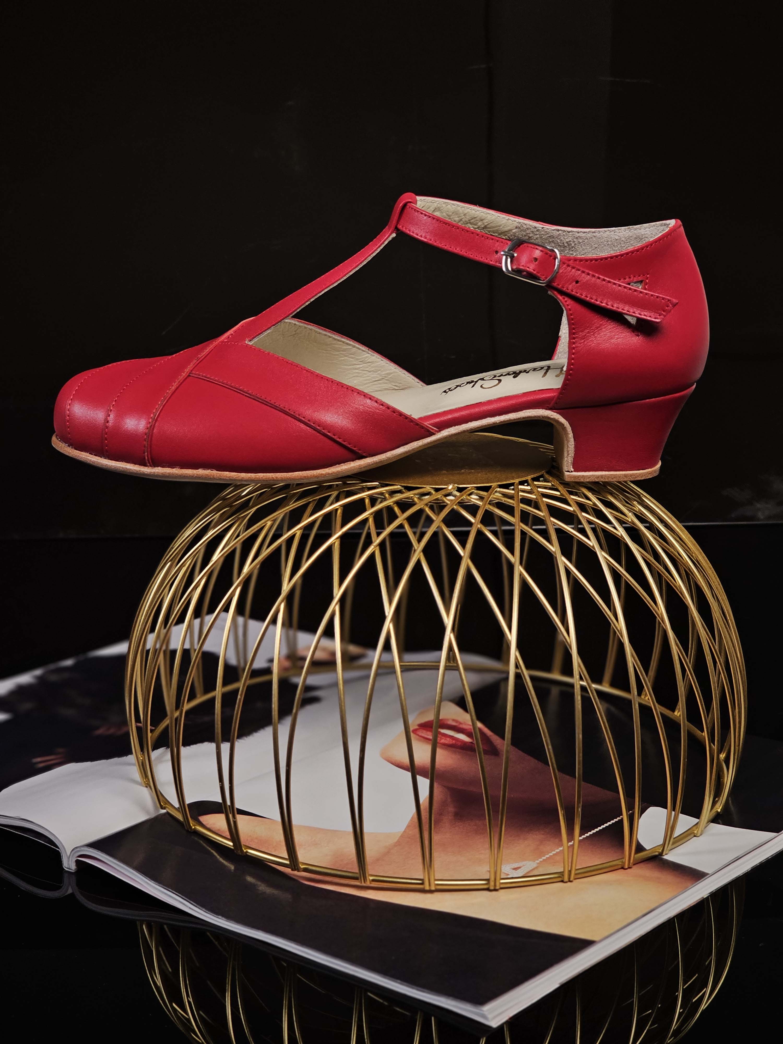 Sugar Red Leather 4 cm heel