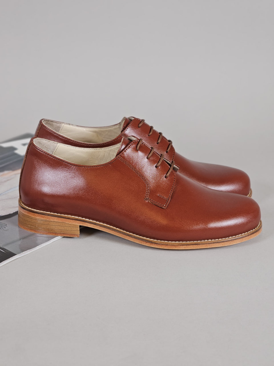 Jazz Slide Brown Leather 2 cm heel