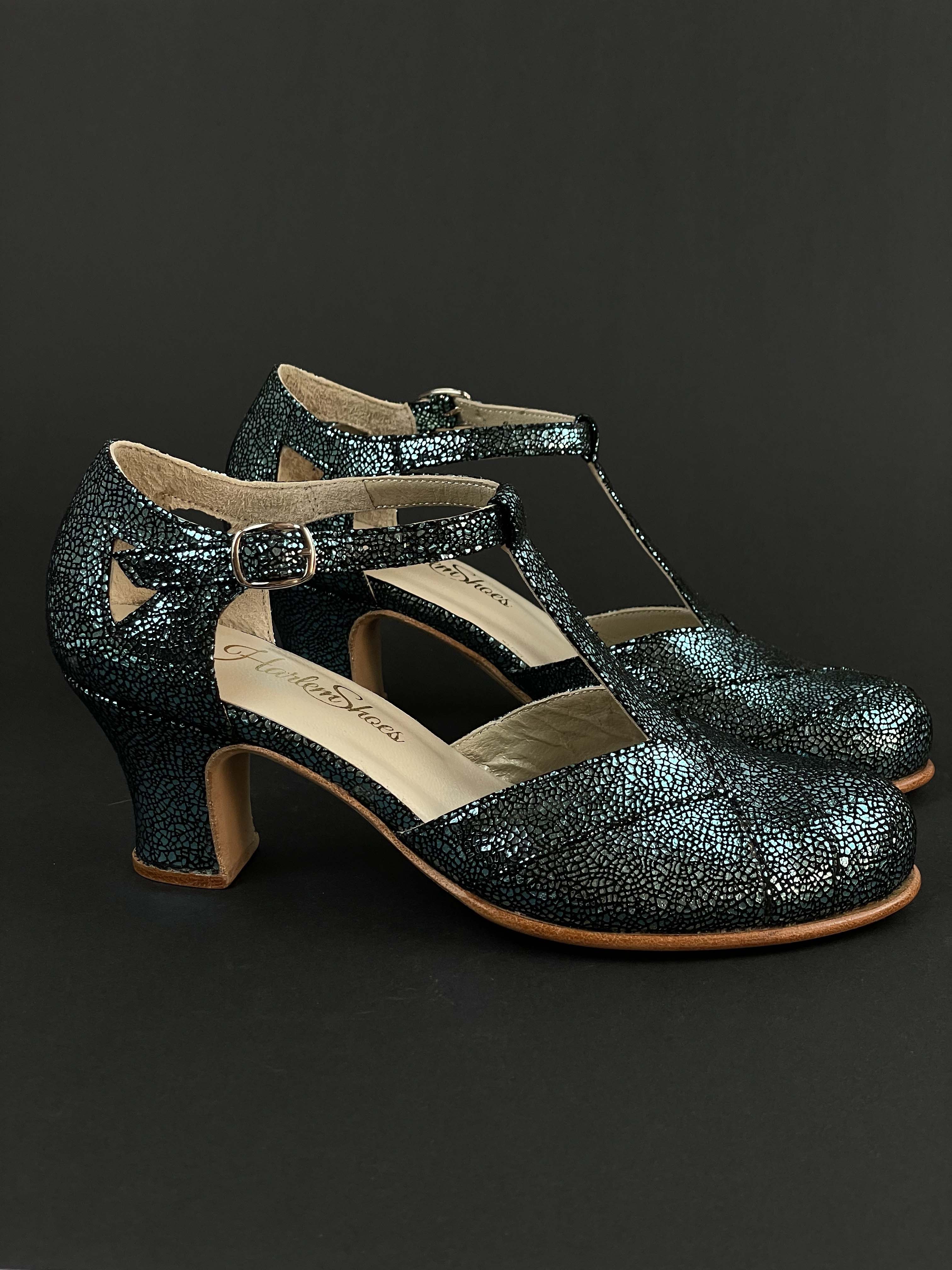 Sugar Blue Stone Suede 6 cm heel