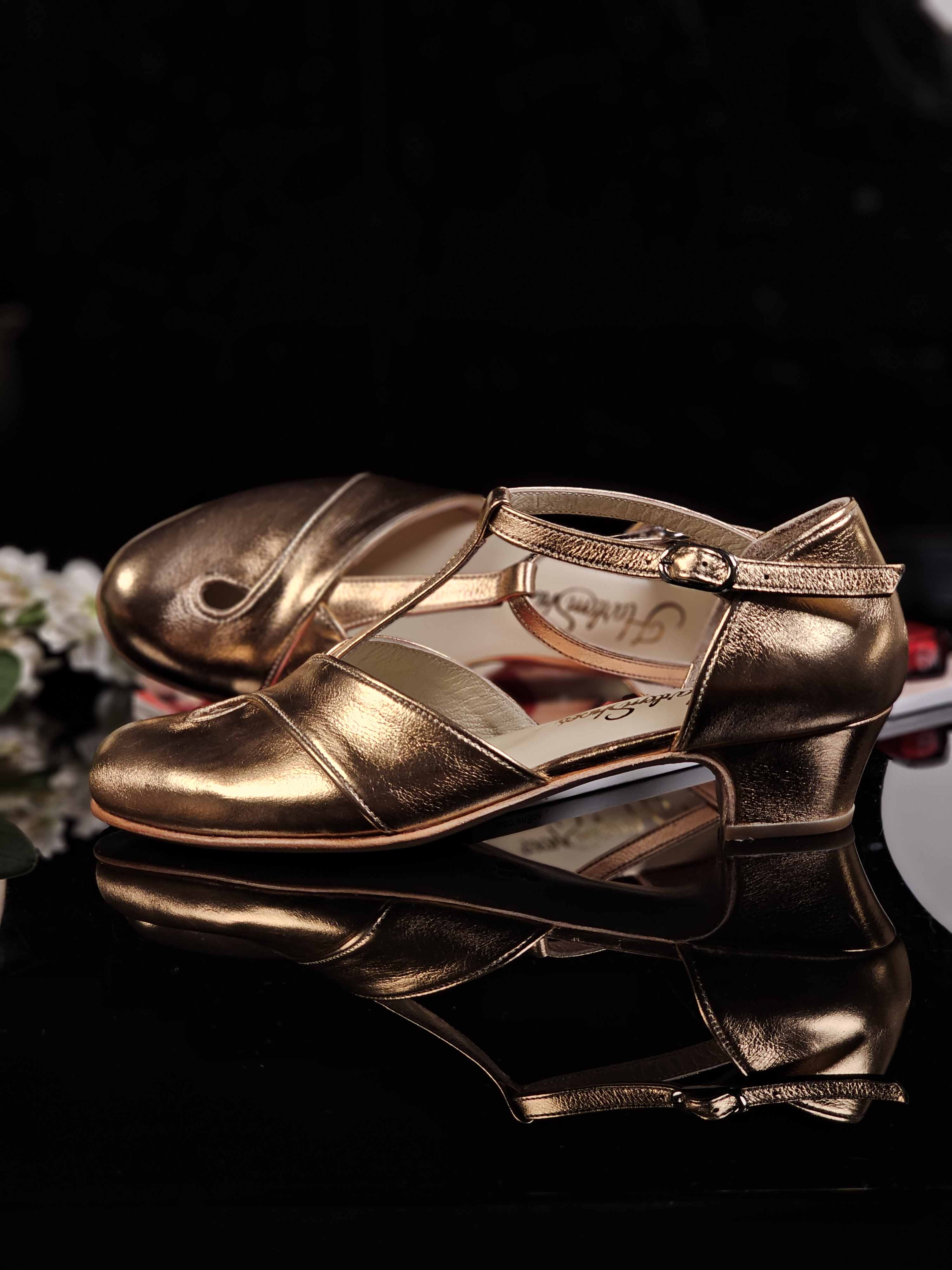 Muse Rose Gold Leather 4 cm heel