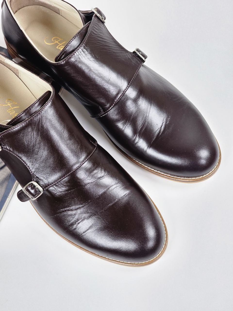 Monk Dark Chocolate Leather 2 cm heel