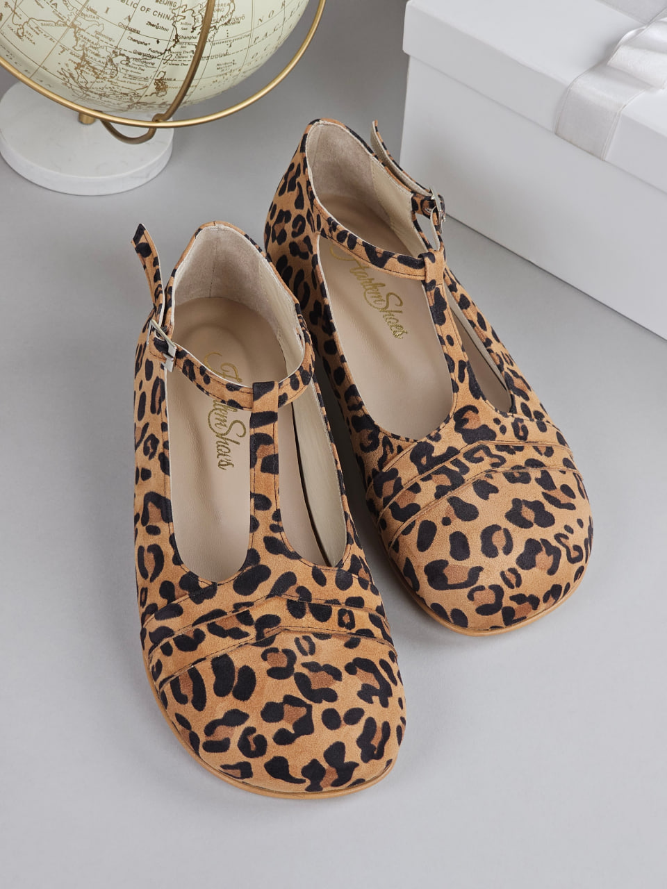 Barefoot Barbie Leopard Suede 4 cm heel