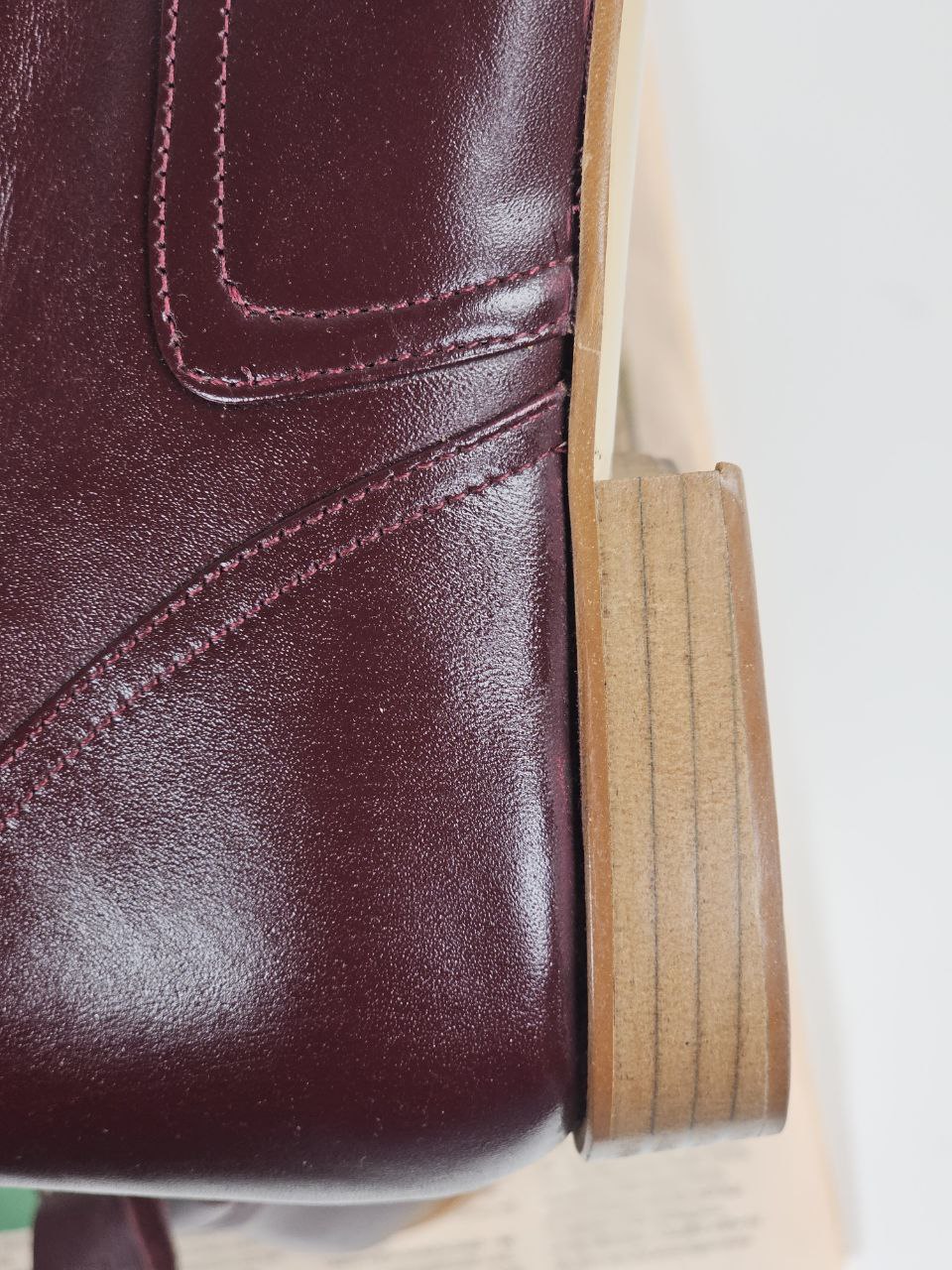 Smooth Boots Bordeaux Leather 2 cm heel