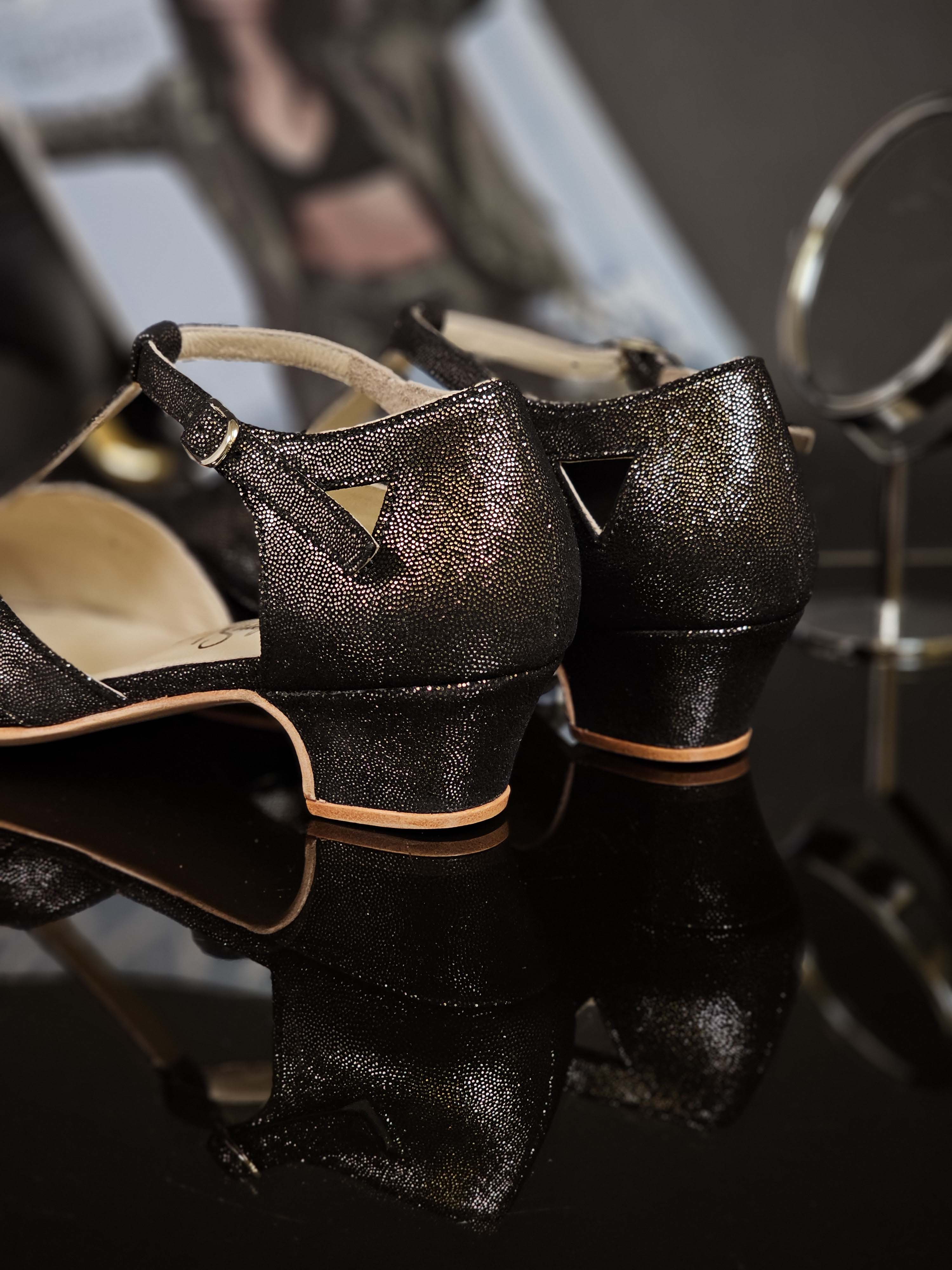 Sugar Silver Rain Suede 4 cm heel