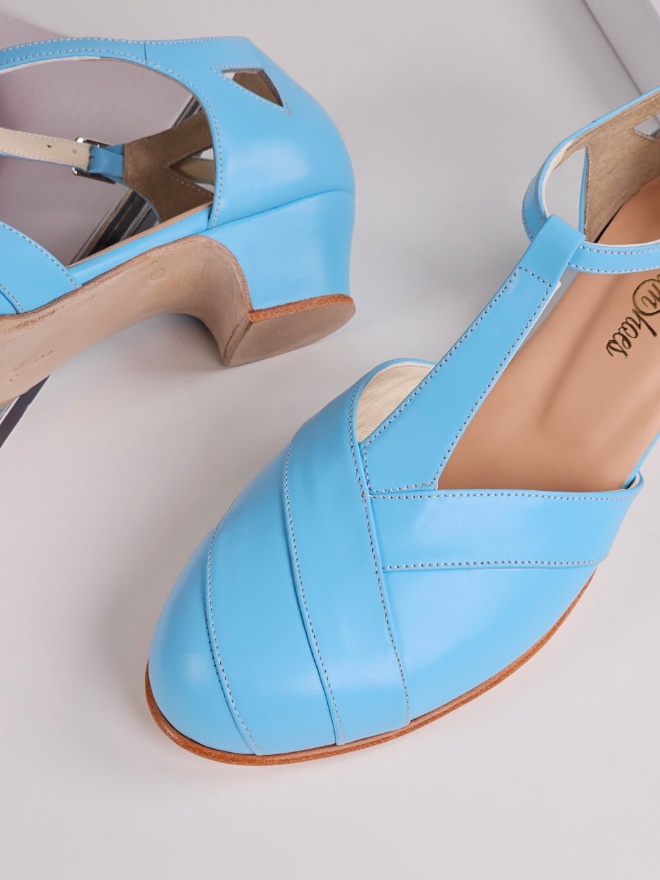 Sugar Baby Blue Leather 4 cm heel