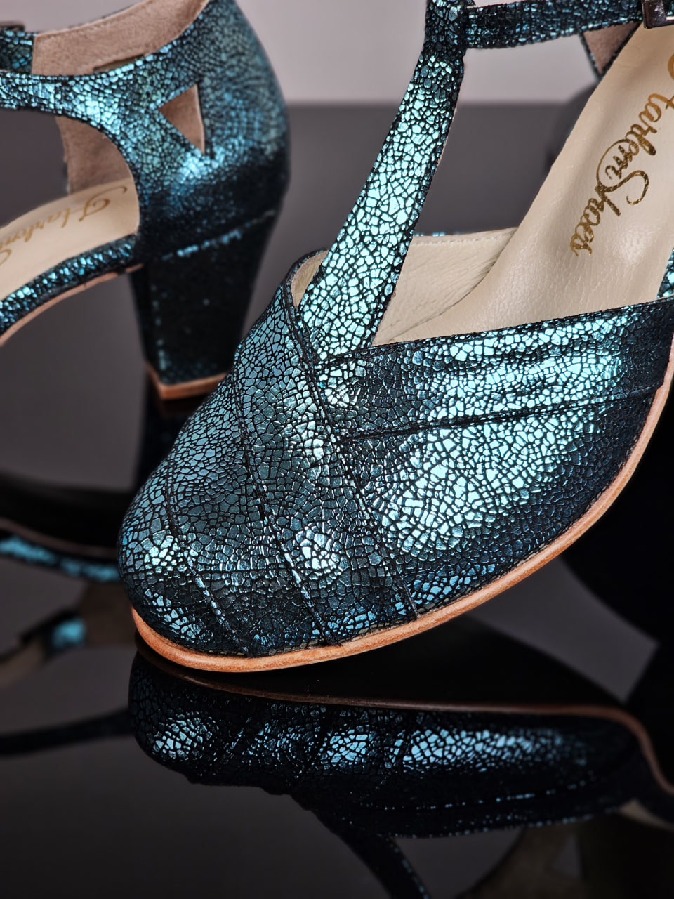 Sugar Blue Stone Suede 6 cm balboa heel