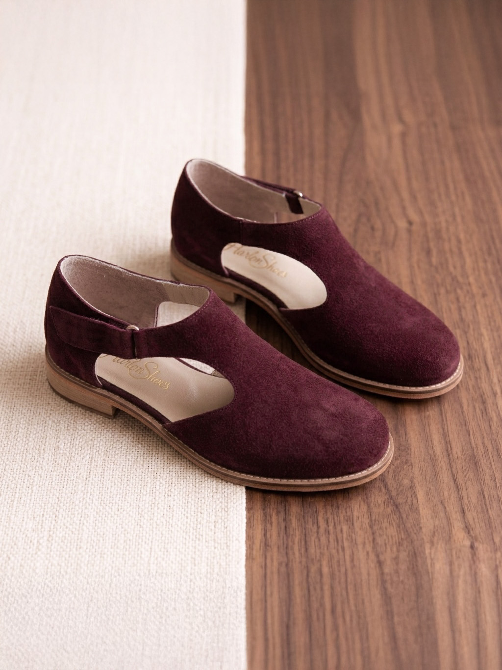 Milan Bordeaux Suede 2 cm heel
