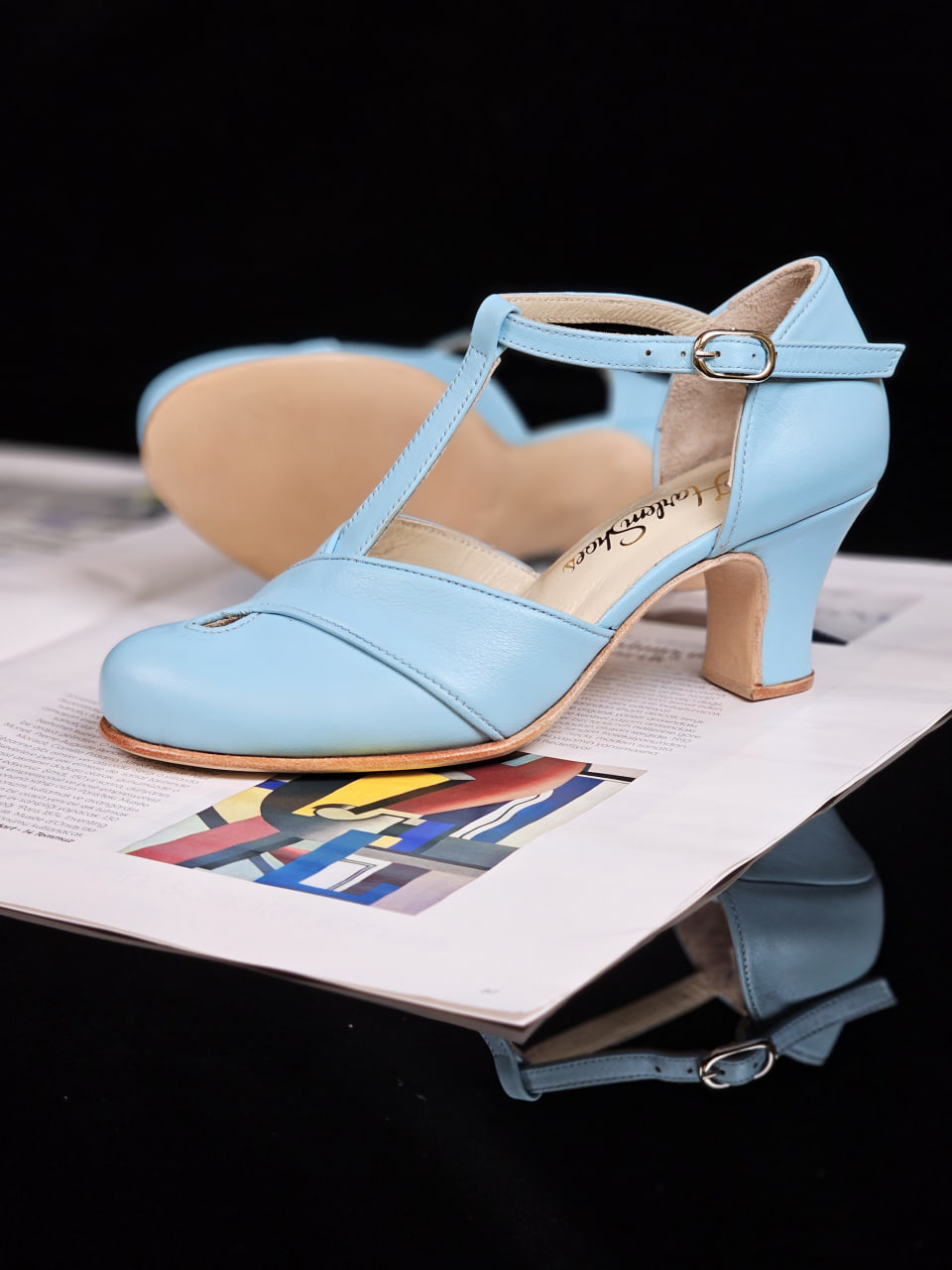 Muse Baby Blue Leather 6 cm heel
