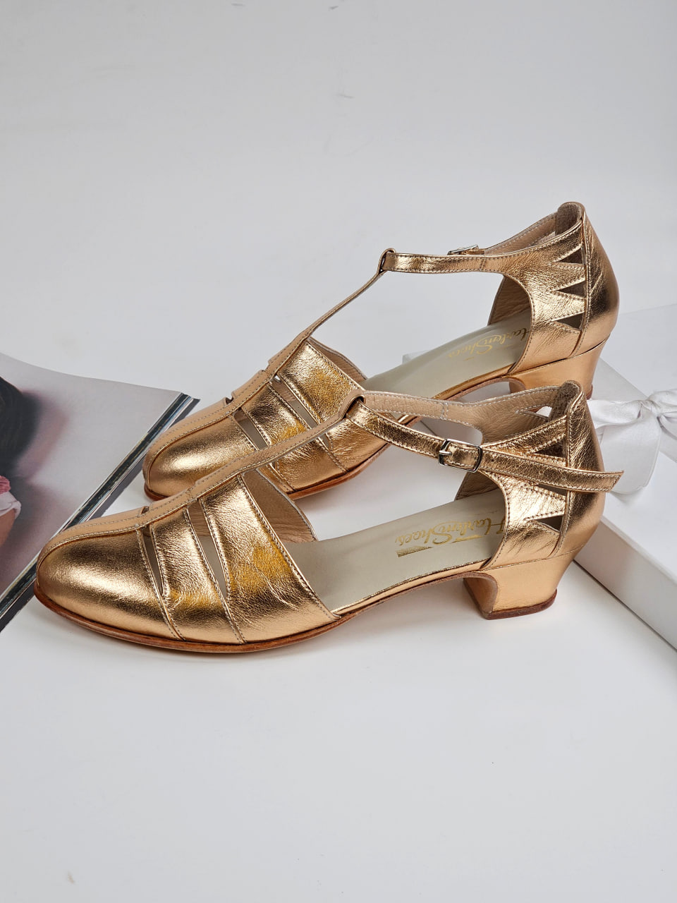 Harmony Rose Gold Leather 4 cm heel