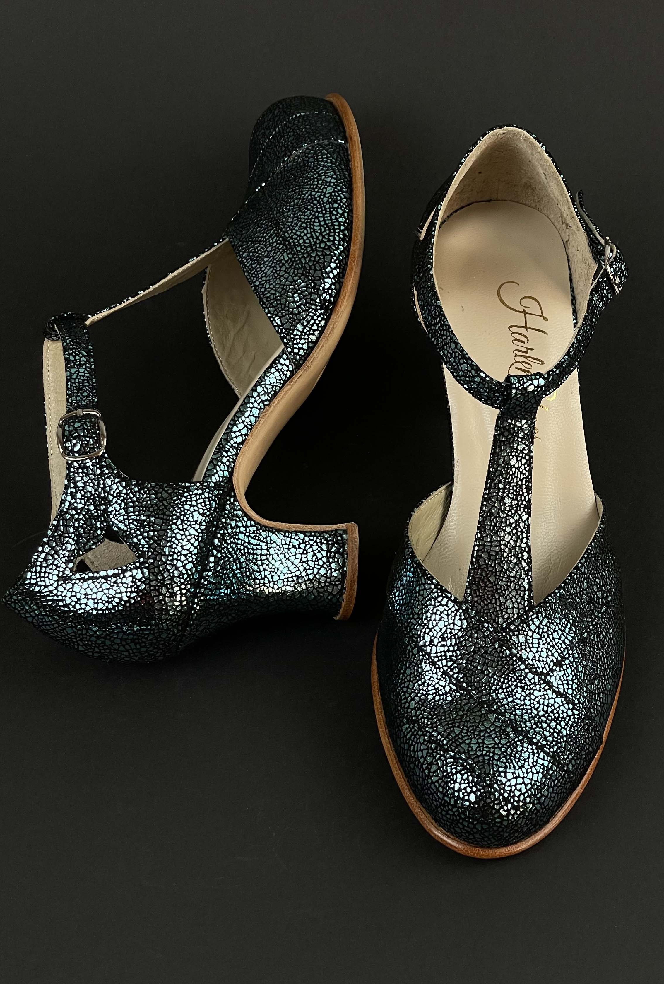 Sugar Blue Stone Suede 6 cm heel