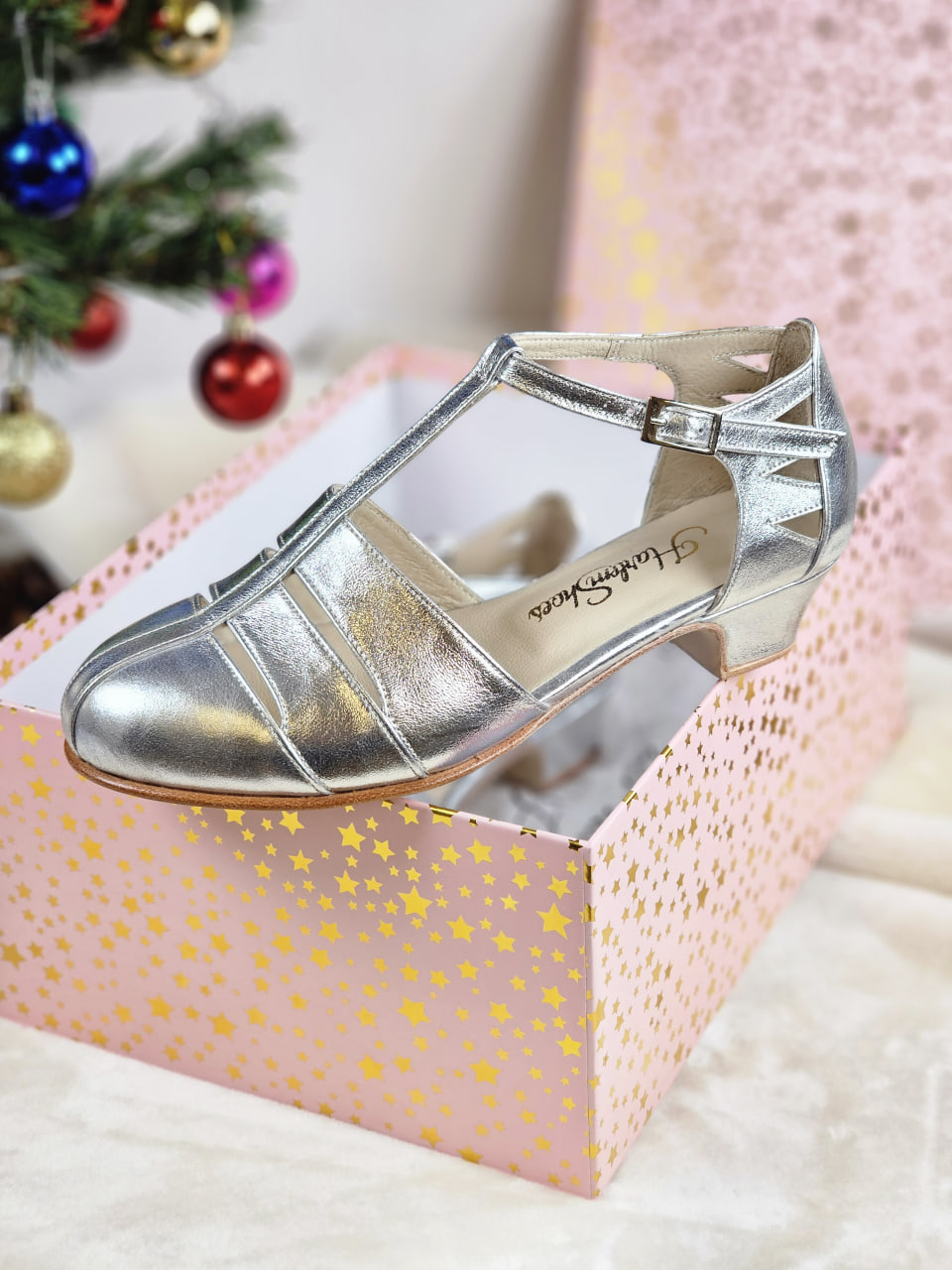 Harmony Silver Leather 4 cm heel